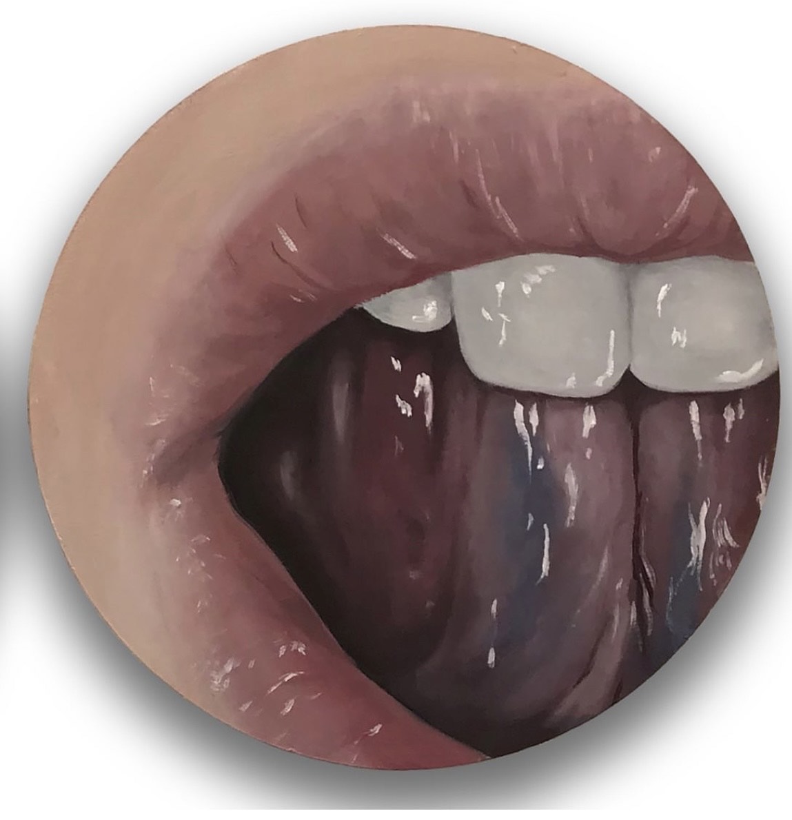 Close up of an open mouth