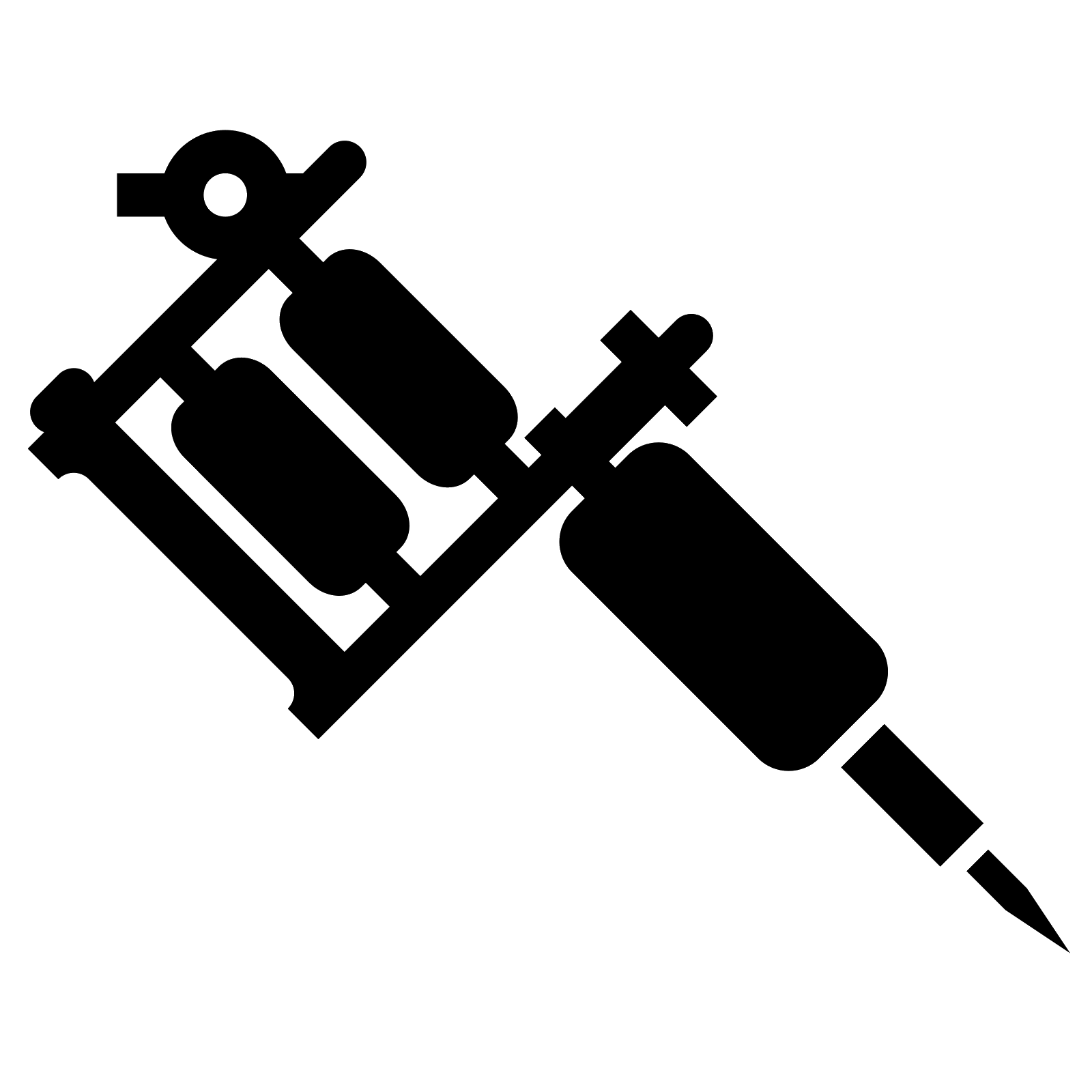 Tattoo gun silhoutte