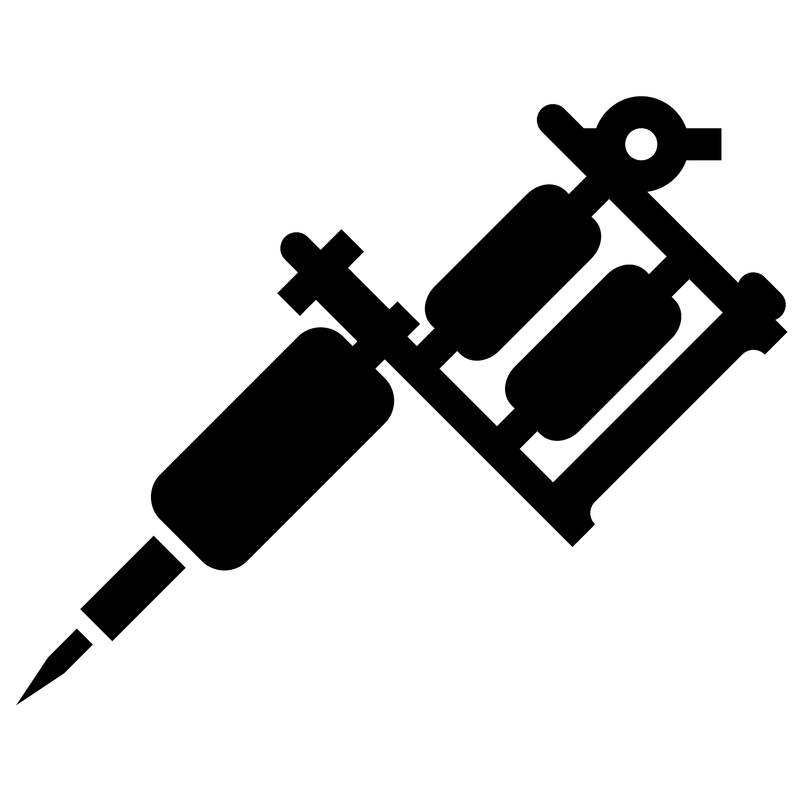 Tattoo gun silhoutte